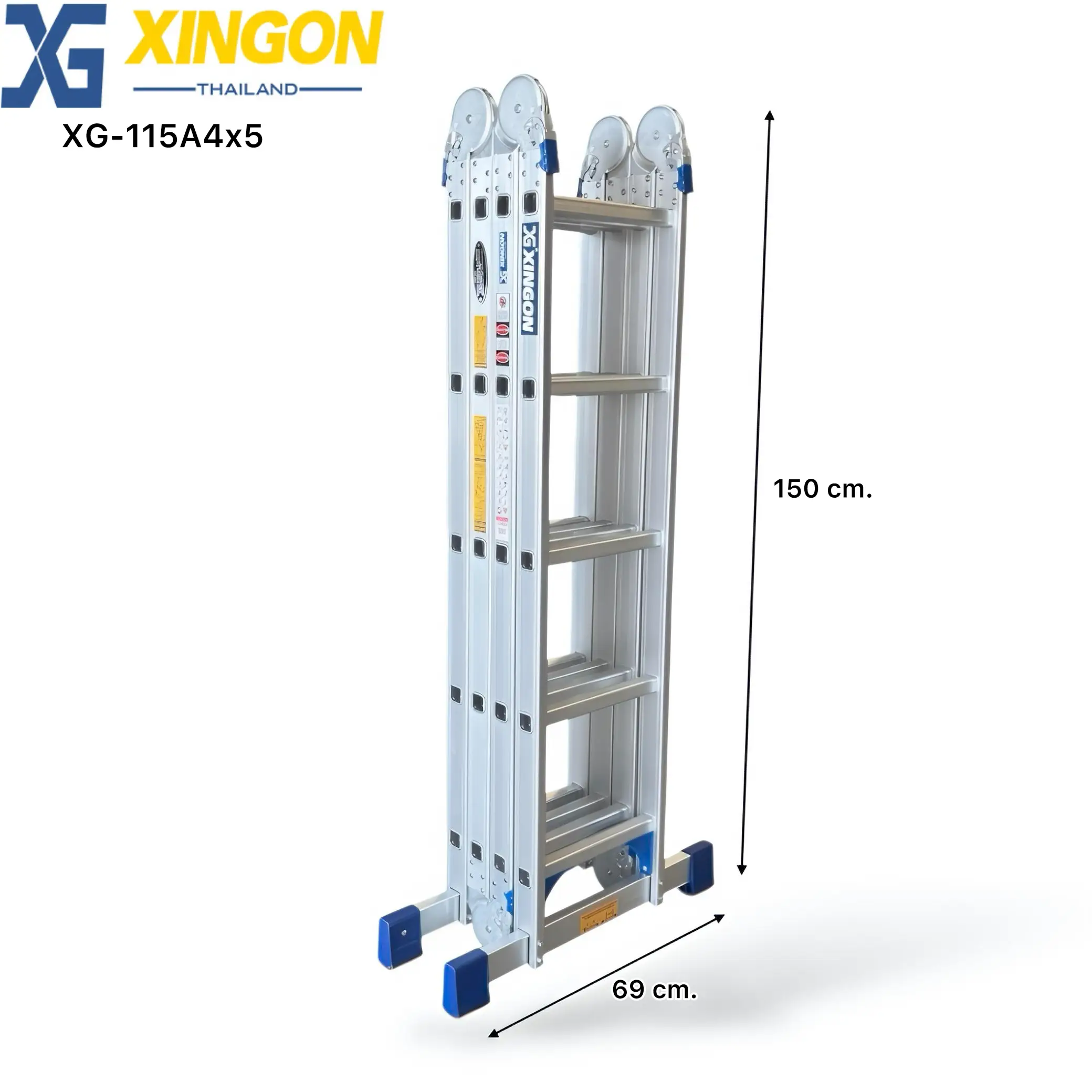 บันไดพับอเนกประสงค์20ขั้นพาดยาว5.7เมตร XG-115A4x5 - Image 3