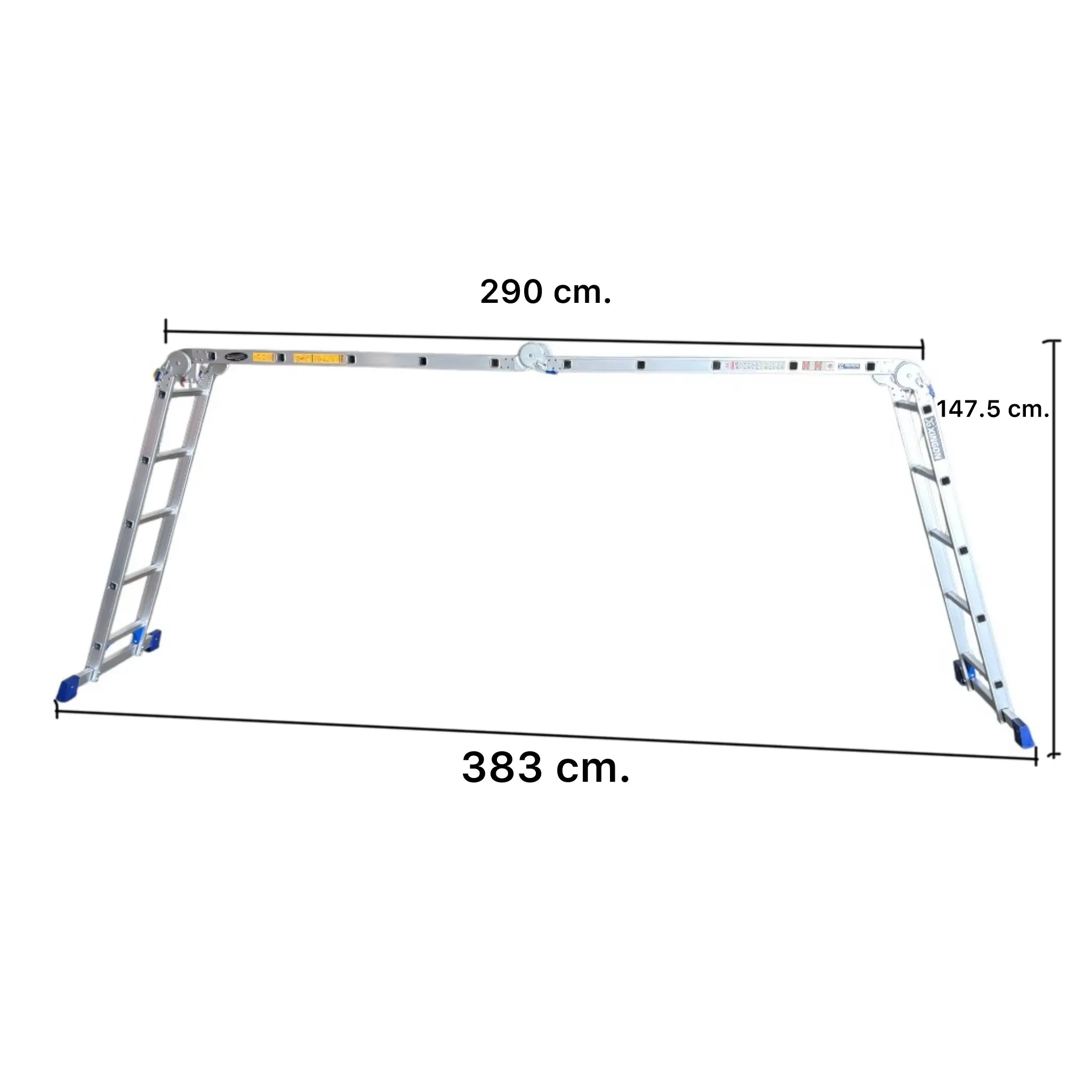 บันไดพับอเนกประสงค์20ขั้นพาดยาว5.7เมตร XG-115A4x5 - Image 6