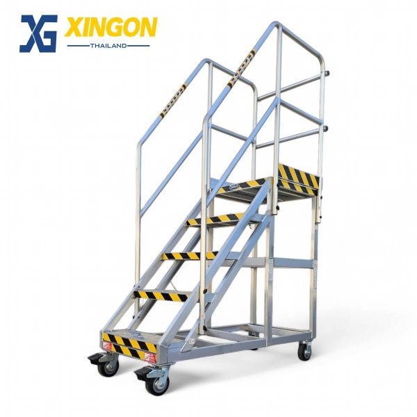 บันไดอลูมิเนียมติดล้อ5ขั้น XG-151D130