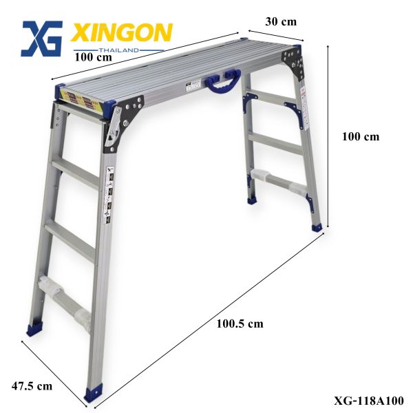 บันไดนั่งร้านอลูมิเนียม4+4ขั้น XG-118A100