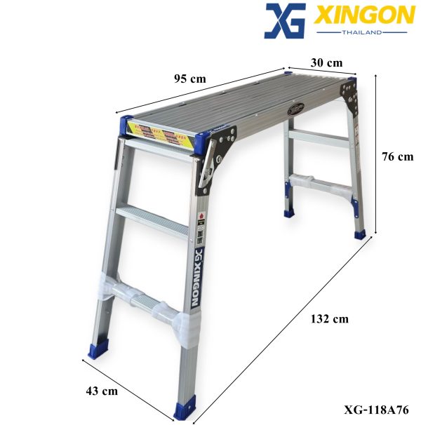 บันไดนั่งร้านอลูมิเนียม3+3ขั้น XG-118A76