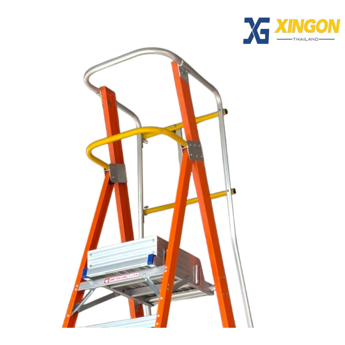 บันไดไฟเบอร์กลาสแพลตฟอร์ม10ฟุตมีขาค้ำ XG-152F10 - Image 5