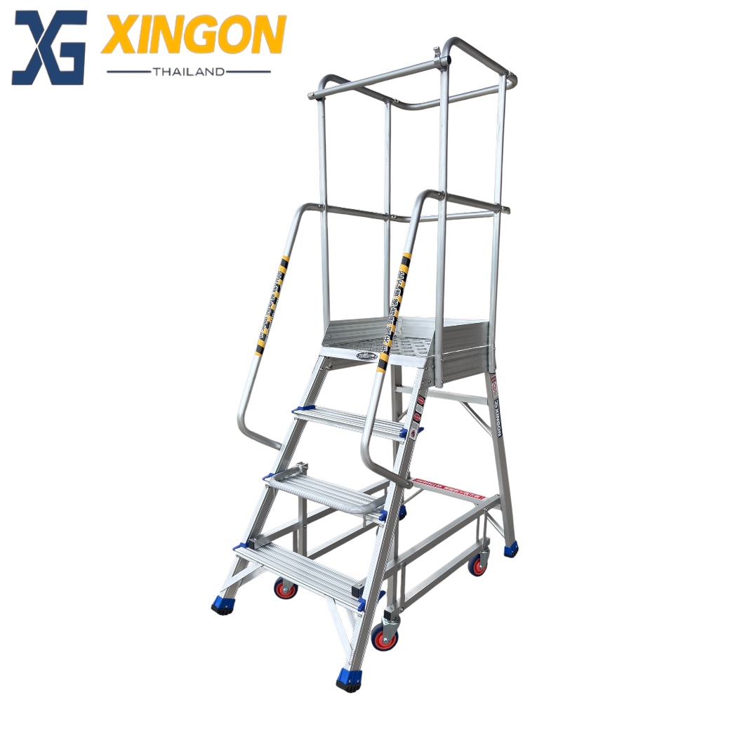 XG-358A บันไดอลูมิเนียมแพลตฟอร์มติดล้อ