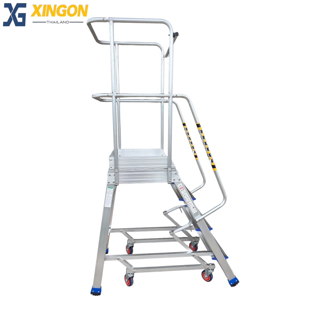 บันไดอลูมิเนียมแพลตฟอร์ม4ล้อ4ฟุต XG-358A4 - Image 3