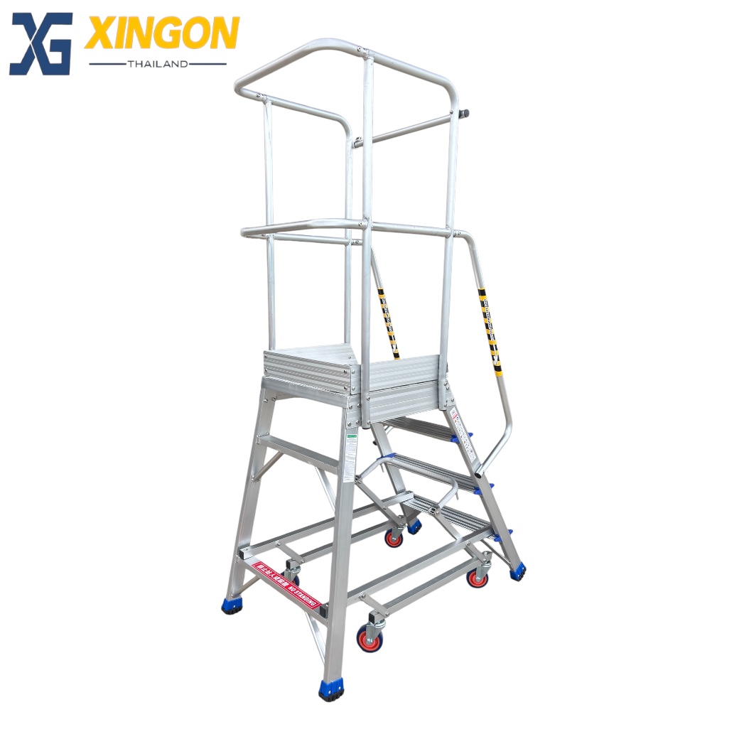 บันไดอลูมิเนียมแพลตฟอร์ม4ล้อ4ฟุต XG-358A4 - Image 4
