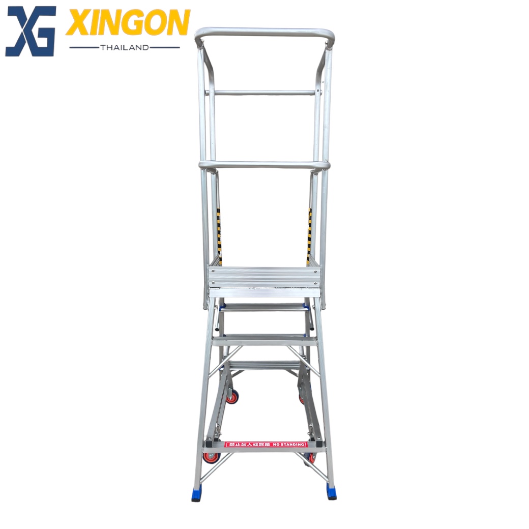 บันไดอลูมิเนียมแพลตฟอร์ม4ล้อ4ฟุต XG-358A4 - Image 5