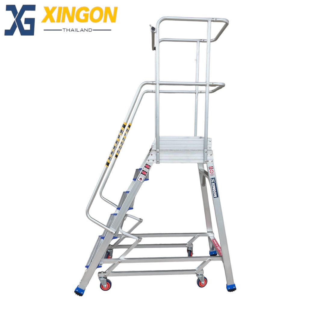 บันไดอลูมิเนียมแพลตฟอร์ม4ล้อ5ฟุต XG-358A5 - Image 3