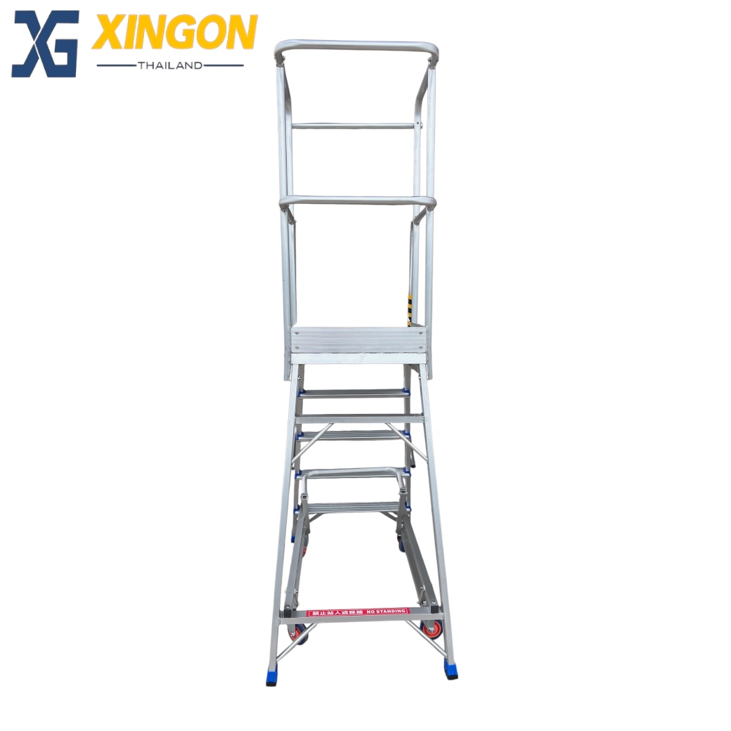 บันไดอลูมิเนียมแพลตฟอร์ม4ล้อ5ฟุต XG-358A5 - Image 5