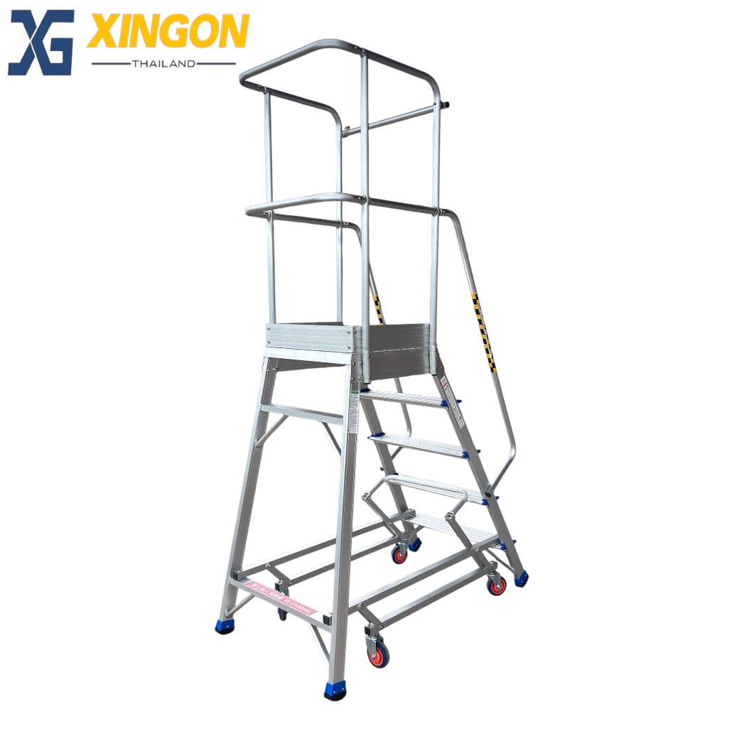 บันไดอลูมิเนียมแพลตฟอร์ม4ล้อ5ฟุต XG-358A5 - Image 6