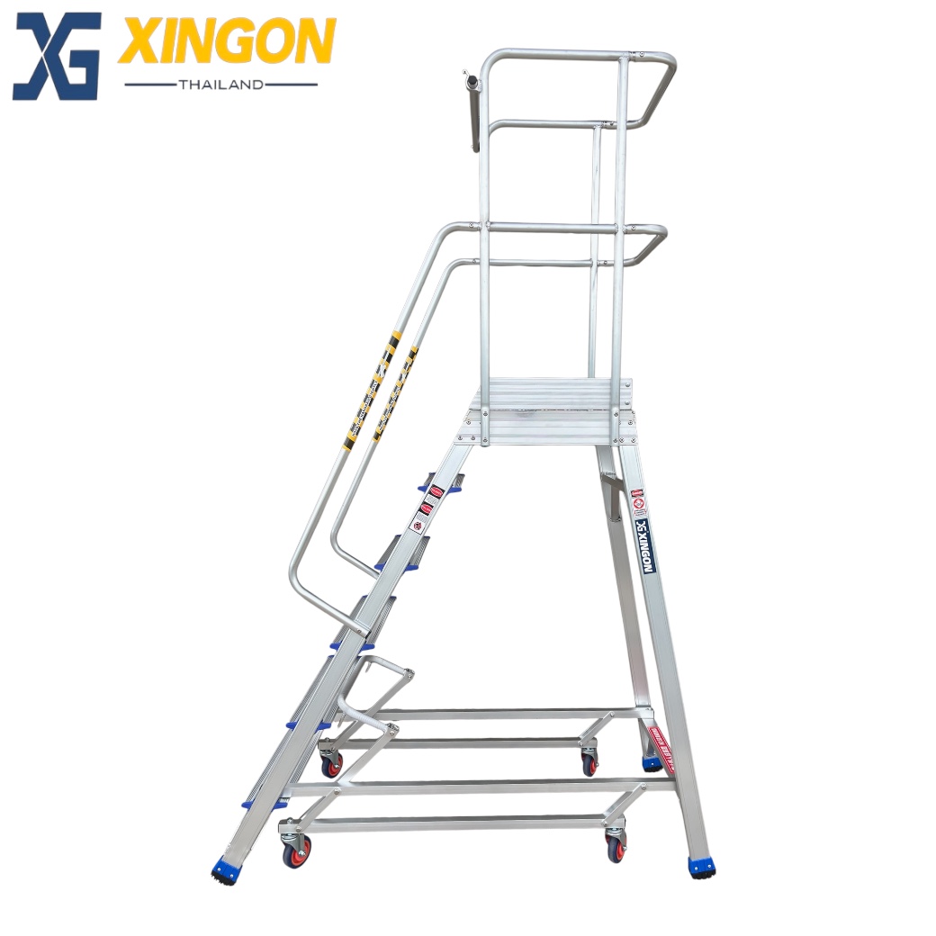 บันไดอลูมิเนียมแพลตฟอร์ม4ล้อ6ฟุต XG-358A6 - Image 4