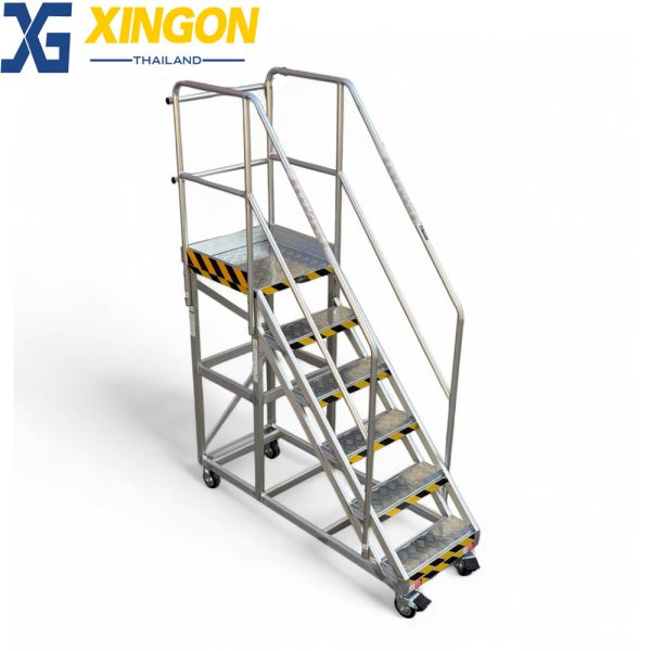บันไดอลูมิเนียมติดล้อ7ขั้น XG-151D180