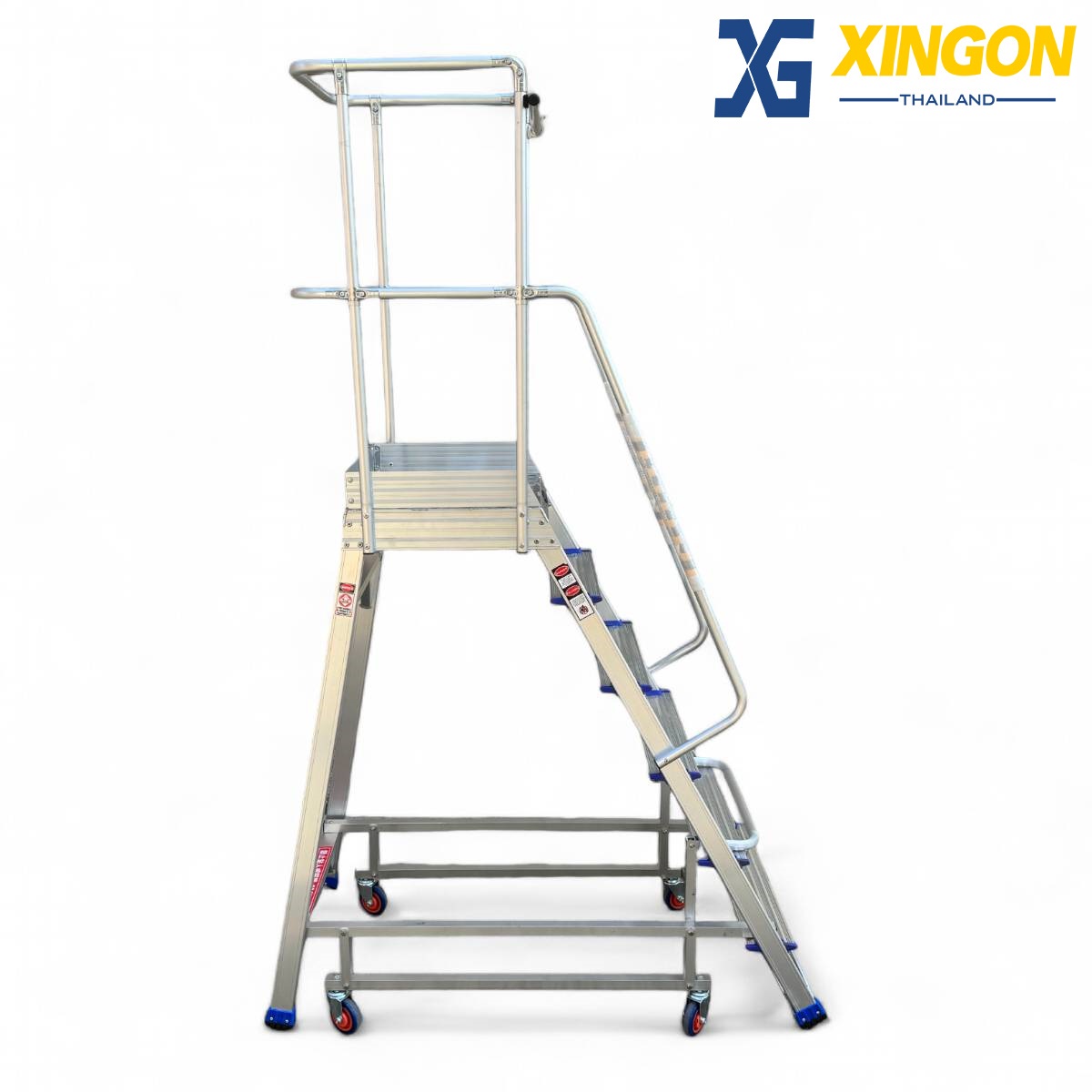 บันไดอลูมิเนียมแพลตฟอร์ม4ล้อ6ฟุต XG-358A6 - Image 3
