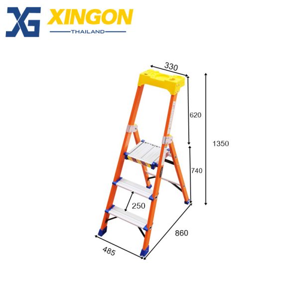 บันไดไฟเบอร์กลาสแพลตฟอร์ม3ฟุต XG-337F3 - Image 2
