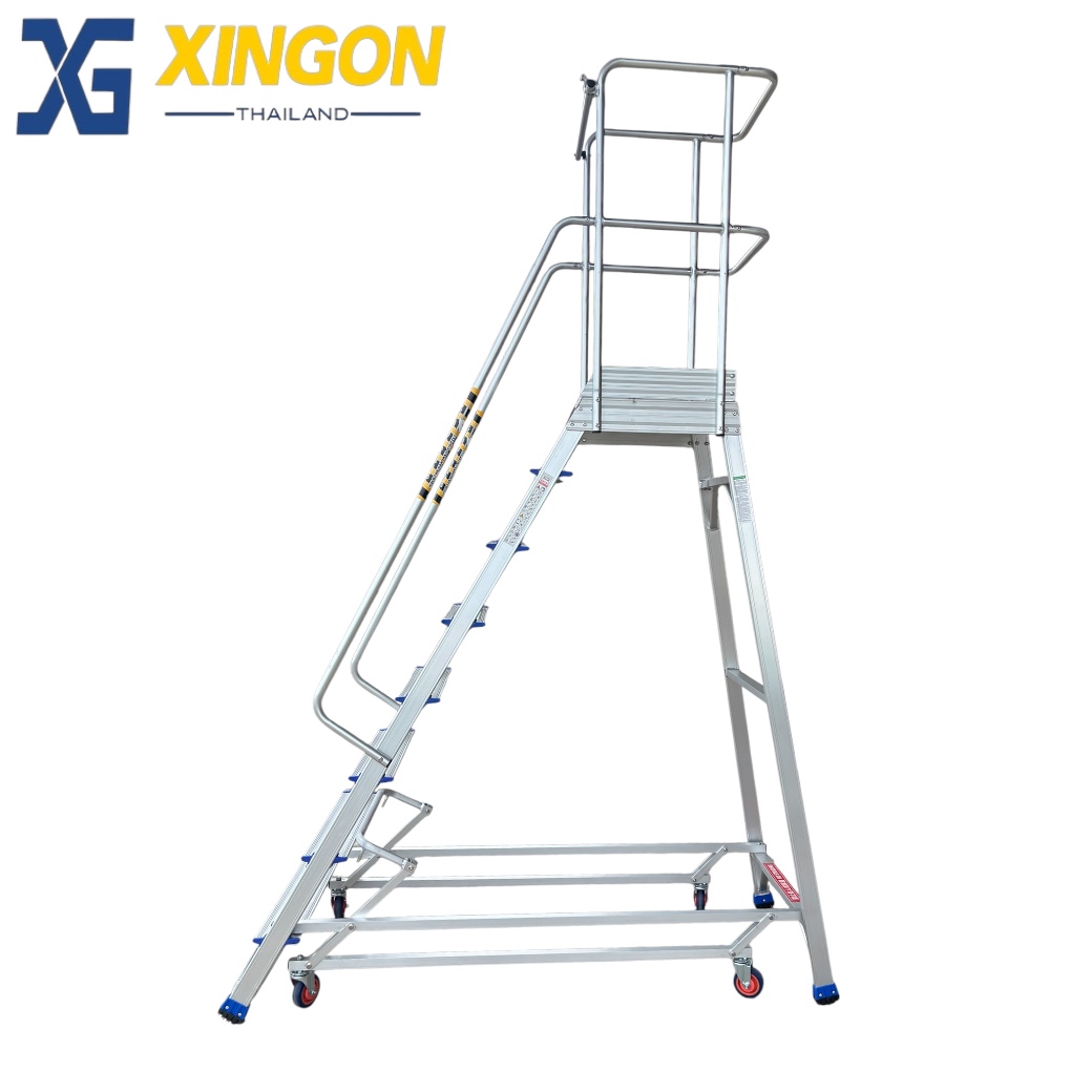บันไดอลูมิเนียมแพลตฟอร์ม4ล้อ8ฟุต XG-358A8 - Image 3