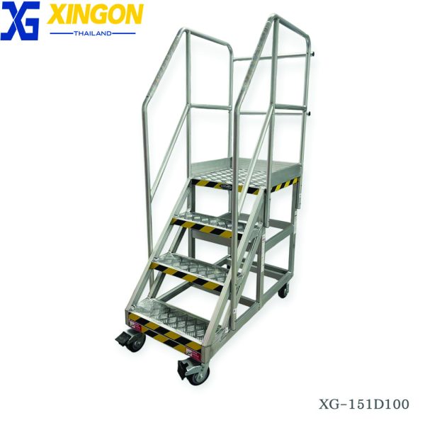 บันไดอลูมิเนียมติดล้อ4ขั้น XG-151D100 - Image 3