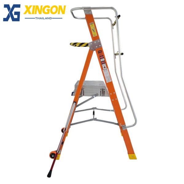 บันไดไฟเบอร์กลาสแพลตฟอร์ม3ฟุตมีขาค้ำ XG-152F3 - Image 3