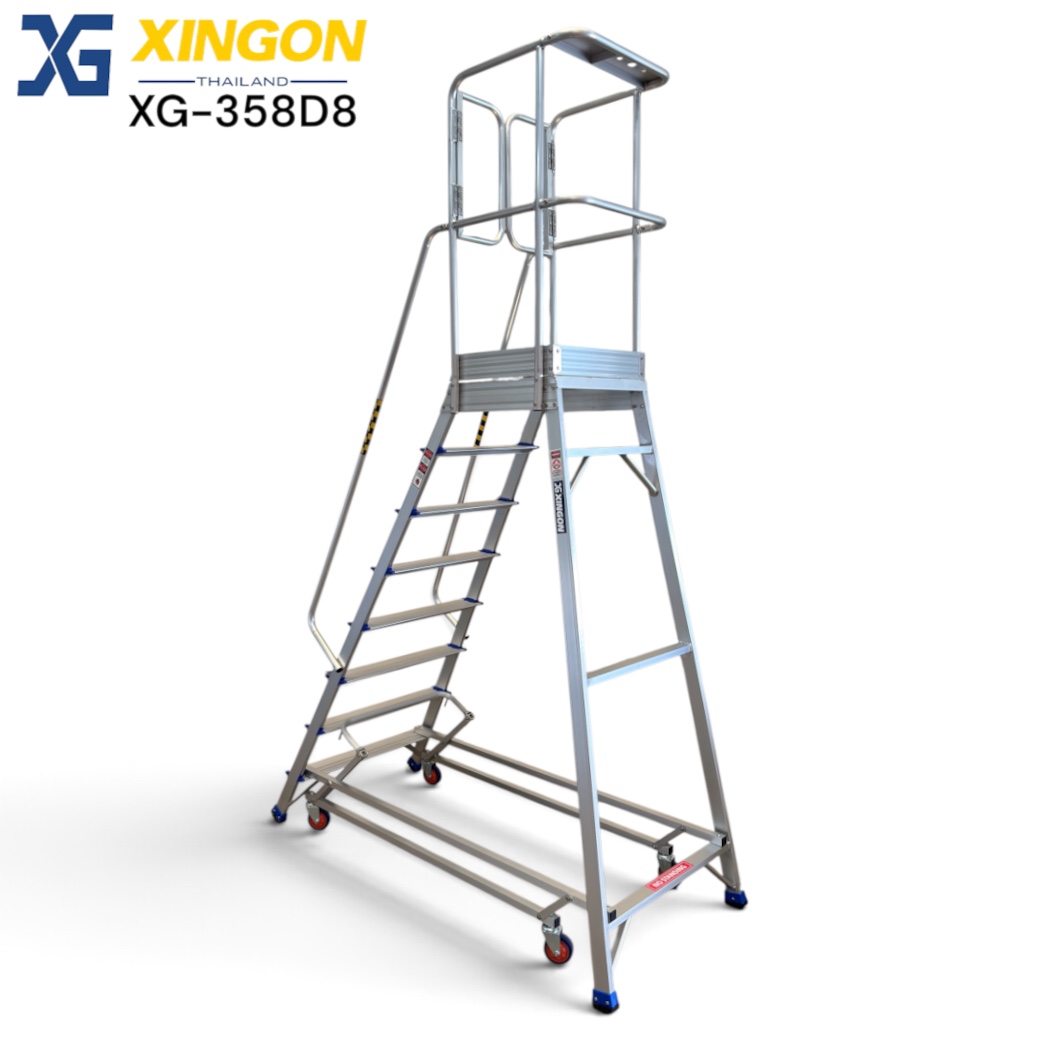 บันไดล้อเลื่อนอลูมิเนียมประตูเซฟตี้8ฟุต XG-358D8 - Image 2