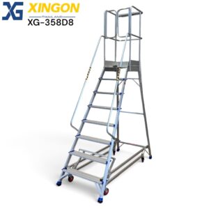 XG-358D8 บันไดอลูมิเนียมติดล้อ 8ขั้น