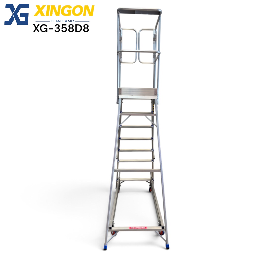 บันไดล้อเลื่อนอลูมิเนียมประตูเซฟตี้8ฟุต XG-358D8 - Image 3