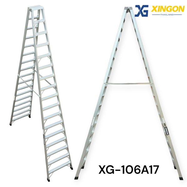 บันไดอลูมิเนียมทรงเอขึ้นลง2ทาง17ฟุต XG-106A17 - Image 4