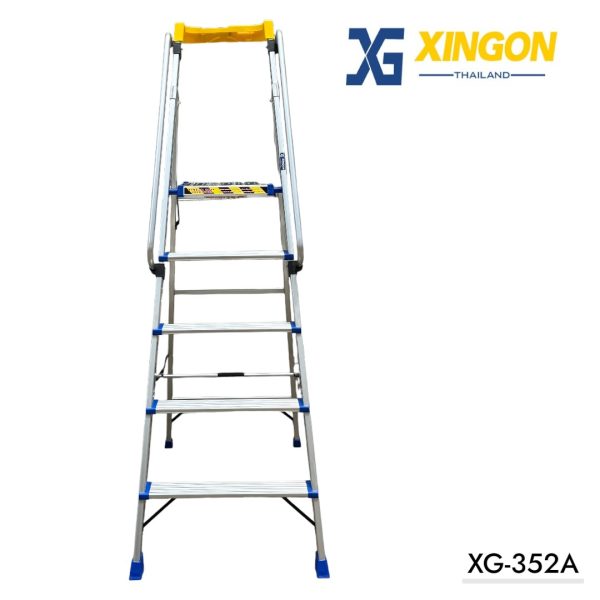 บันไดแพลตฟอร์มอลูมิเนียมมีราวจับจัมโบ้5ฟุต XG-352A5 (สินค้าใหม่) - Image 4