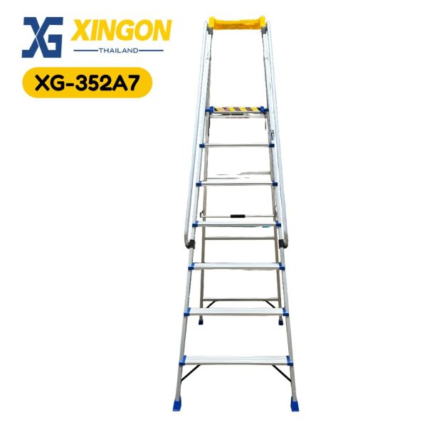 บันไดแพลตฟอร์มอลูมิเนียมมีราวจับจัมโบ้7ฟุต XG-352A7 (สินค้าใหม่) - Image 2