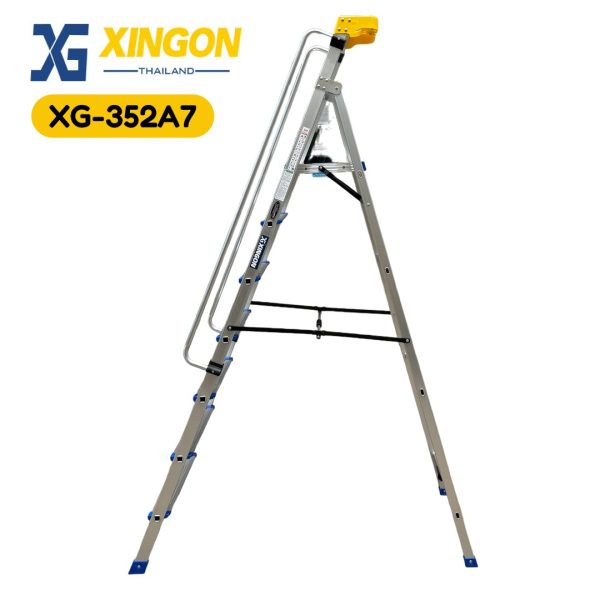 บันไดแพลตฟอร์มอลูมิเนียมมีราวจับจัมโบ้7ฟุต XG-352A7 (สินค้าใหม่) - Image 3