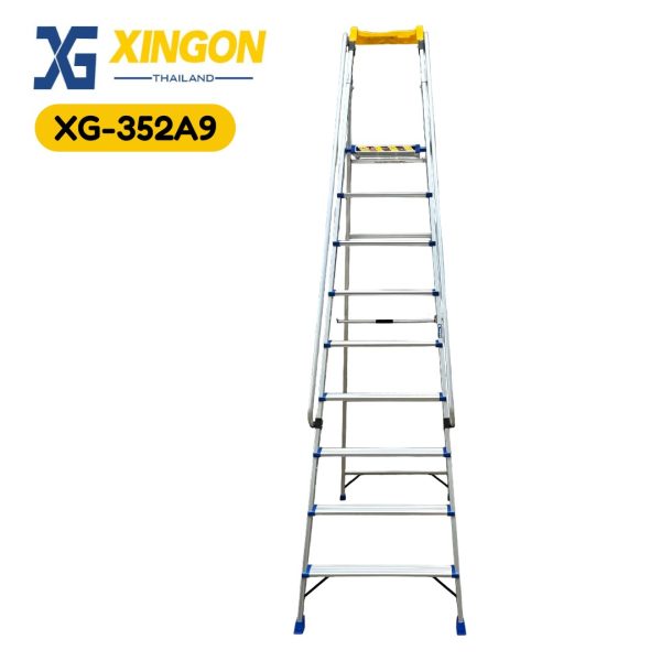 บันไดแพลตฟอร์มอลูมิเนียมมีราวจับจัมโบ้9ฟุต XG-352A9 (สินค้าใหม่) - Image 2