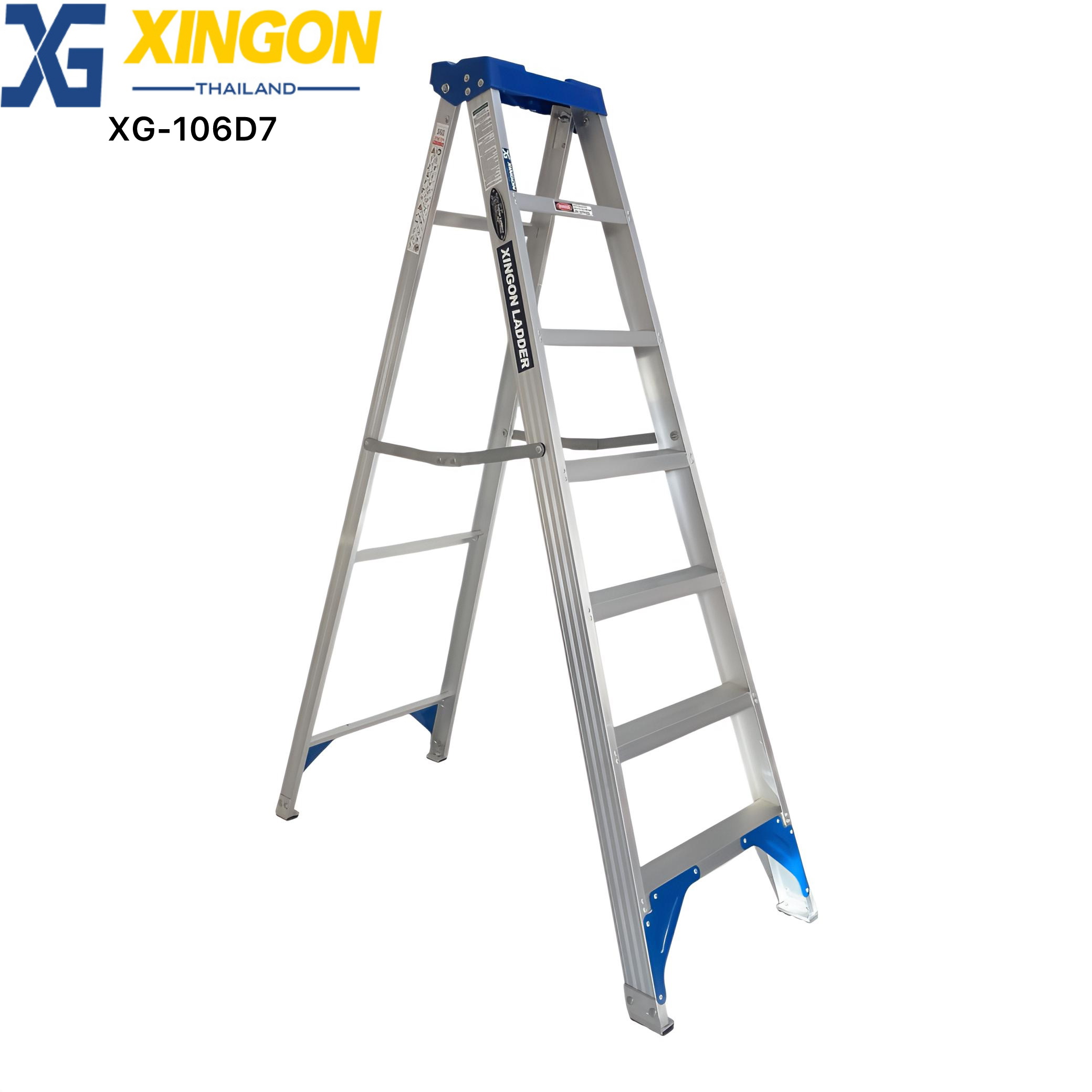 บันไดอลูมิเนียมทรงเอรุ่นหนามีถาดวางเครื่องมือ 7 ฟุต XG-106D-7 - Image 8