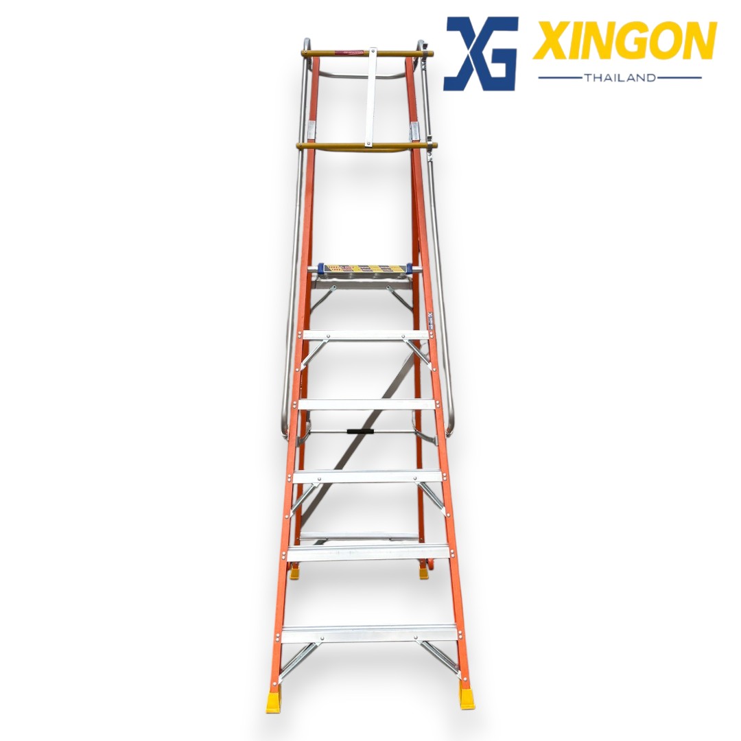บันไดแพลตฟอร์ม ไฟเบอร์กลาส ติดล้อ 6ฟุต XG-152FD6 - Image 2